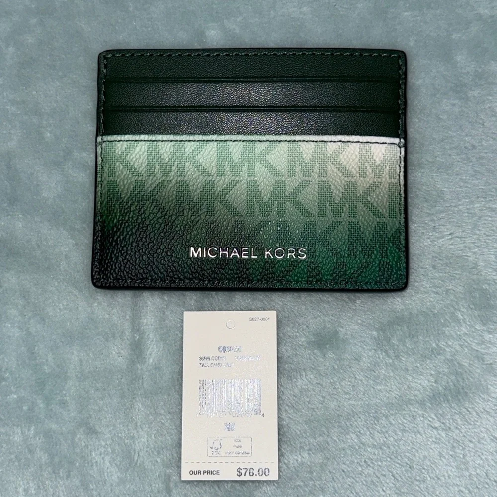 Michael Kors Dark Green Gradient Card Holder